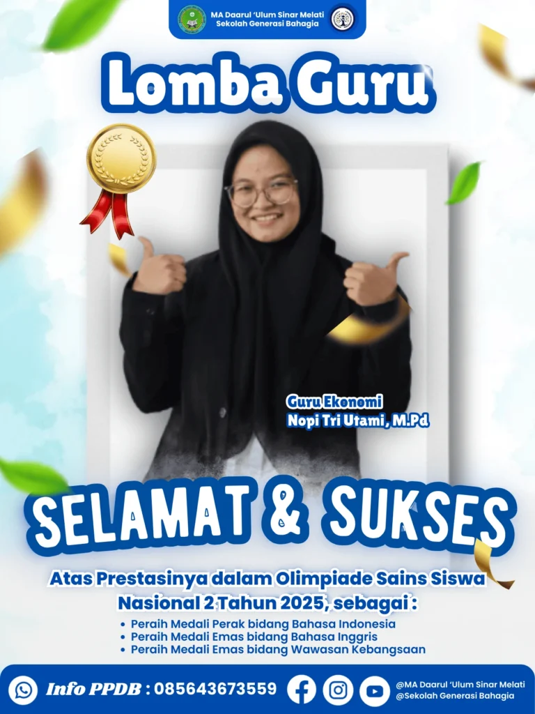 Prestasi Siswa&Guru-Medali Emas, Emas, & Perak Lomba Guru OSSN 2025-Bu Nopi