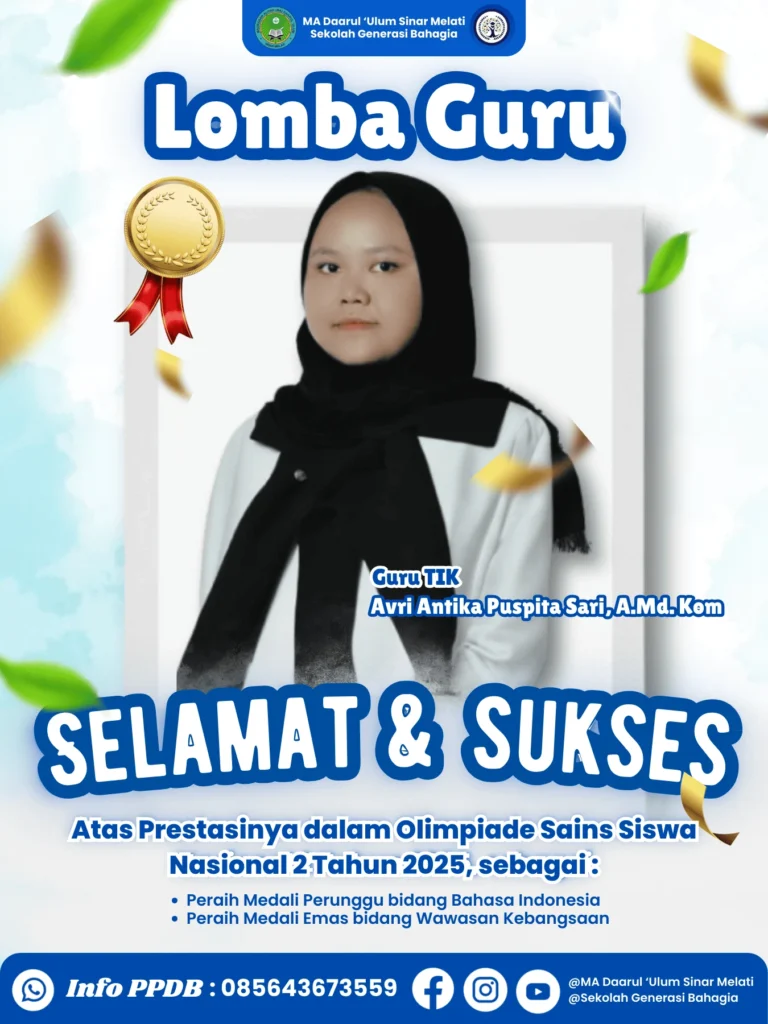 Prestasi Siswa&Guru-Medali Emas & Perunggu Lomba Guru OSSN 2025-Bu Avri