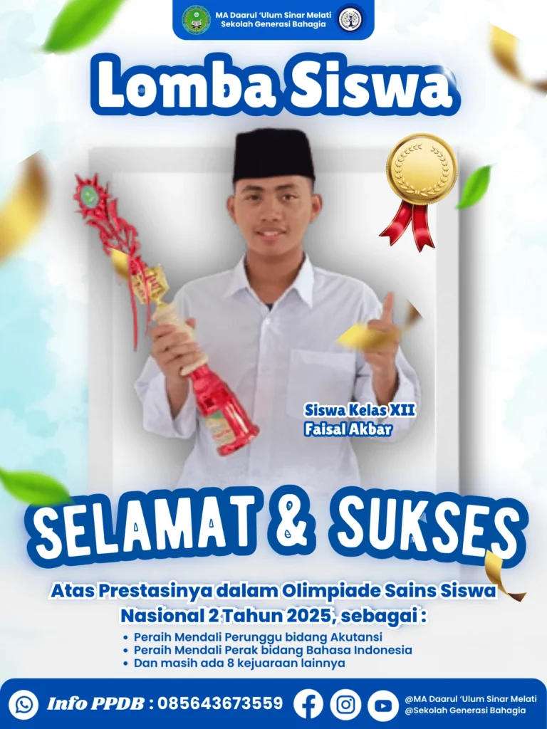 Prestasi Siswa&Guru-Medali Perak, Perunggu, & 8 lainnya Lomba Siswa OSSN 2025-Faisal