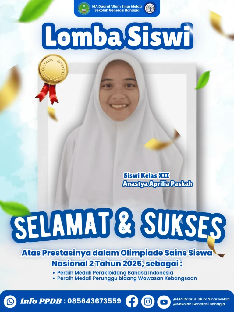 Prestasi Siswa&Guru-Medali Perak & Perunggu Lomba Siswa OSSN 2025-Anastya