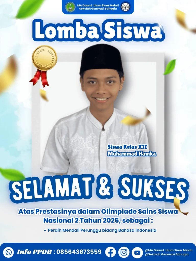 Prestasi Siswa&Guru-Medali Perunggu Lomba Siswa OSSN 2025-Hamka